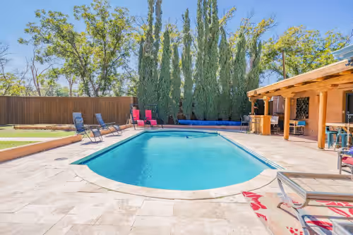 Right At Home-Midland Adobe Compound with Pool and Fire Pits and Billiards