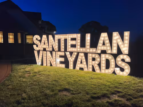 Santellan Vineyards just off HIghway 101 in Paso Robles at Manor at Santellan Vineyards