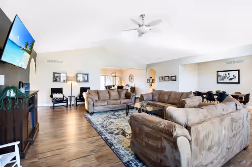 New~Near Margarittaville~ Private Pool~ Hot Tub~ Large Luuxury Home~ Sleeps 24~Game Room~ Perfect for Weddings or Events~1 story Home