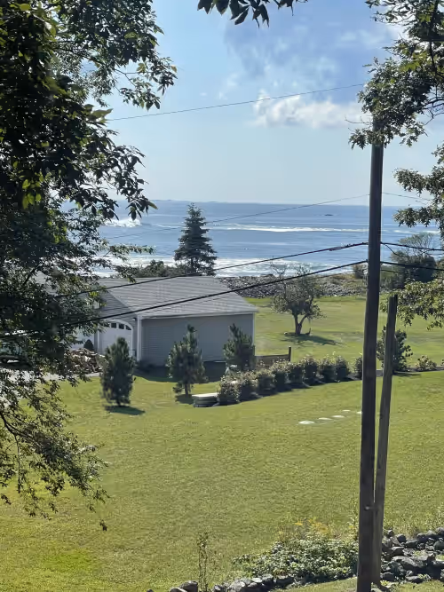 View From Master Bedroom, You can See Isle of Shoals at Enchanting Home only moments from PRIVATE BEACH on Historic Gerrish