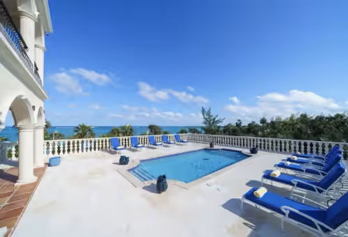 Secluded Private Pink-Sand Beach-Front Grand 3-Home Mediterranean Estate w/Pool