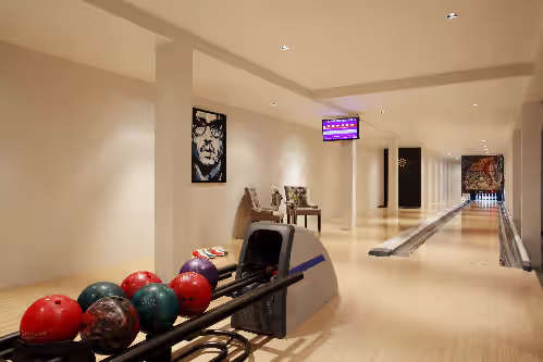 Villa Zavier private professional bowling at Villa Zavier: Luxury Redefined With Amazing Sea View at Surin Beach Phuket