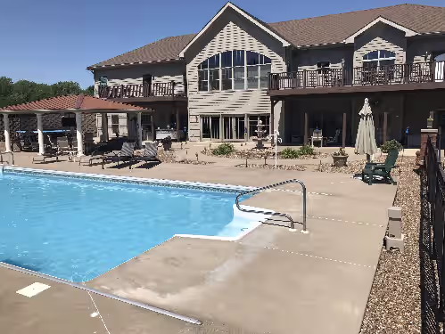 PICKLEBALL, Heated Pool, Game Room, Outdoor Oasis, Tennis, Basketball, & woods!, wedding venue in Griggsville, Illinois