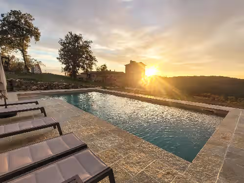 Pool at Exclusive Tuscan Winery Escape: Charming Villa with Pool & Breathtaking Views