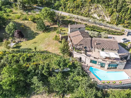 Exterior at Big estate with private indoor & outdoor pool, gym, billiard in Umbria