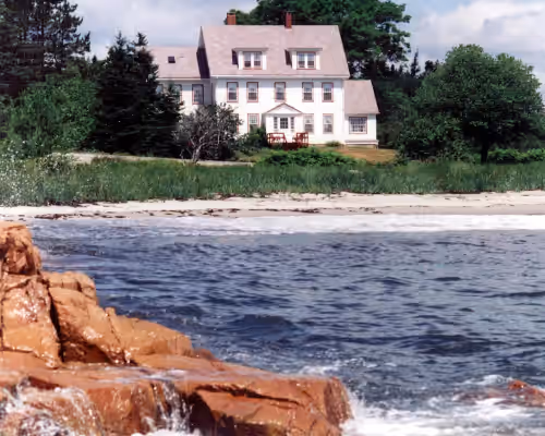 Sea Captain's on 200 acres & Sand Beach, 5 mins to Acadia Nat'l Park at Schoodic, beachfront wedding venue in Gouldsboro, Maine