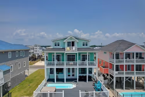 Renovated Beachfront Home! | Sleeps 22 | Pool and Hot Tub with Beach Views