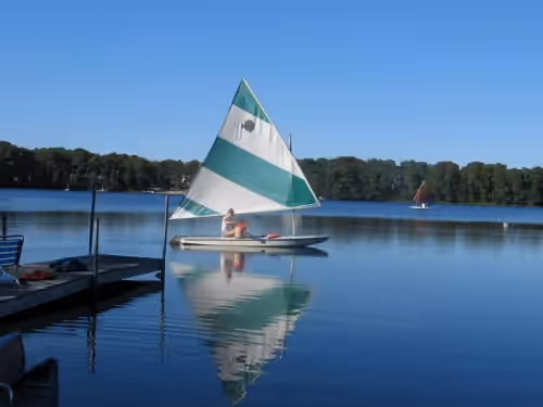 Avoid crowds with private lakefront beach perfect for large groups!