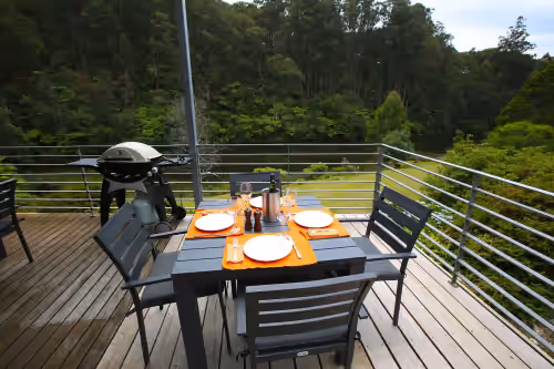 Outdoor dining at Hazeldene Yarra Valley