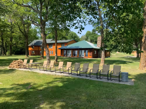 Historic lakefront lodge with full bar, sauna, private boat ramp, lakefront wedding venue in Deer River, Minnesota