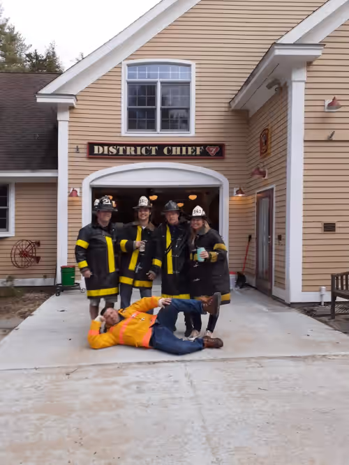 Replica firehouse with large game room, close to hiking and skiing