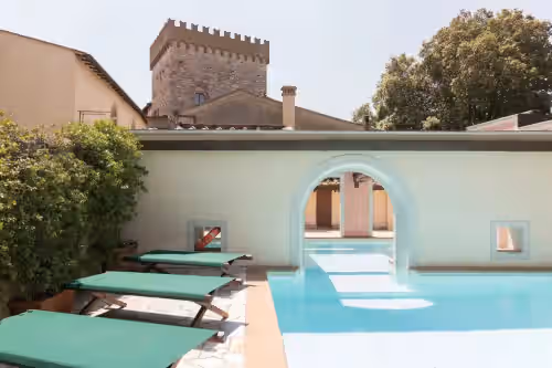 Pool at Castle of Volognano