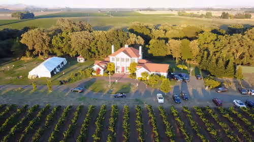 Historic Estate surrounded by vineyards adjacent to Napa. Popular wedding venue