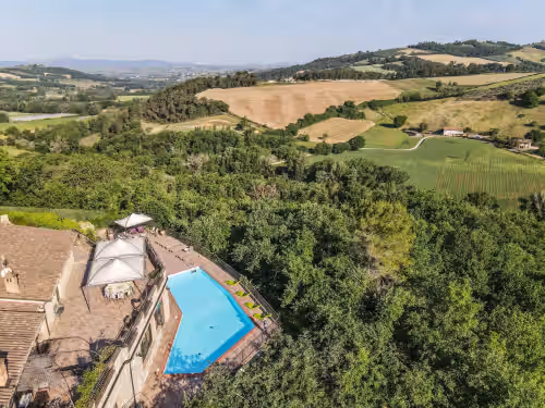 Pool at Big estate with private indoor & outdoor pool, gym, billiard in Umbria